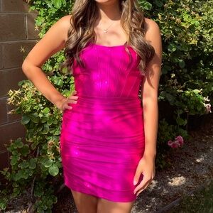 Hot Pink Sparkly Hoco/Formal Dillards Dress